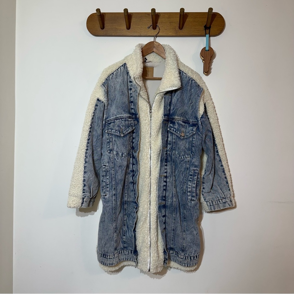 Blank NYC Cream Sherpa Jacket